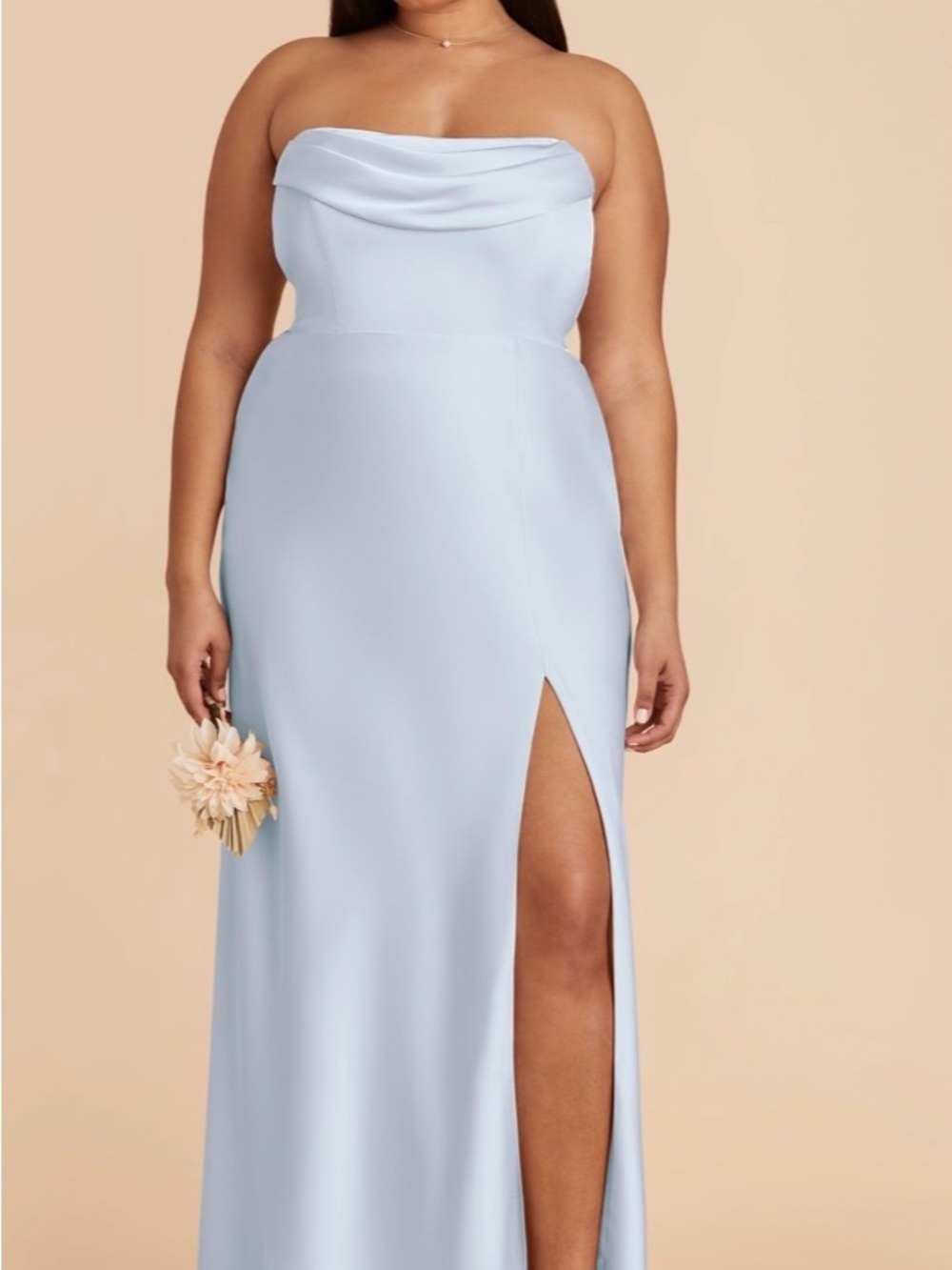 Birdy Grey Mia Dress Matte Satin Mist Blue Bridesmaids Dress XXL